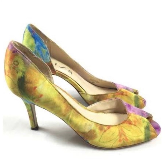 Unisa Shoes - Unisa Jubilee Watercolor Peep Toe High Heels